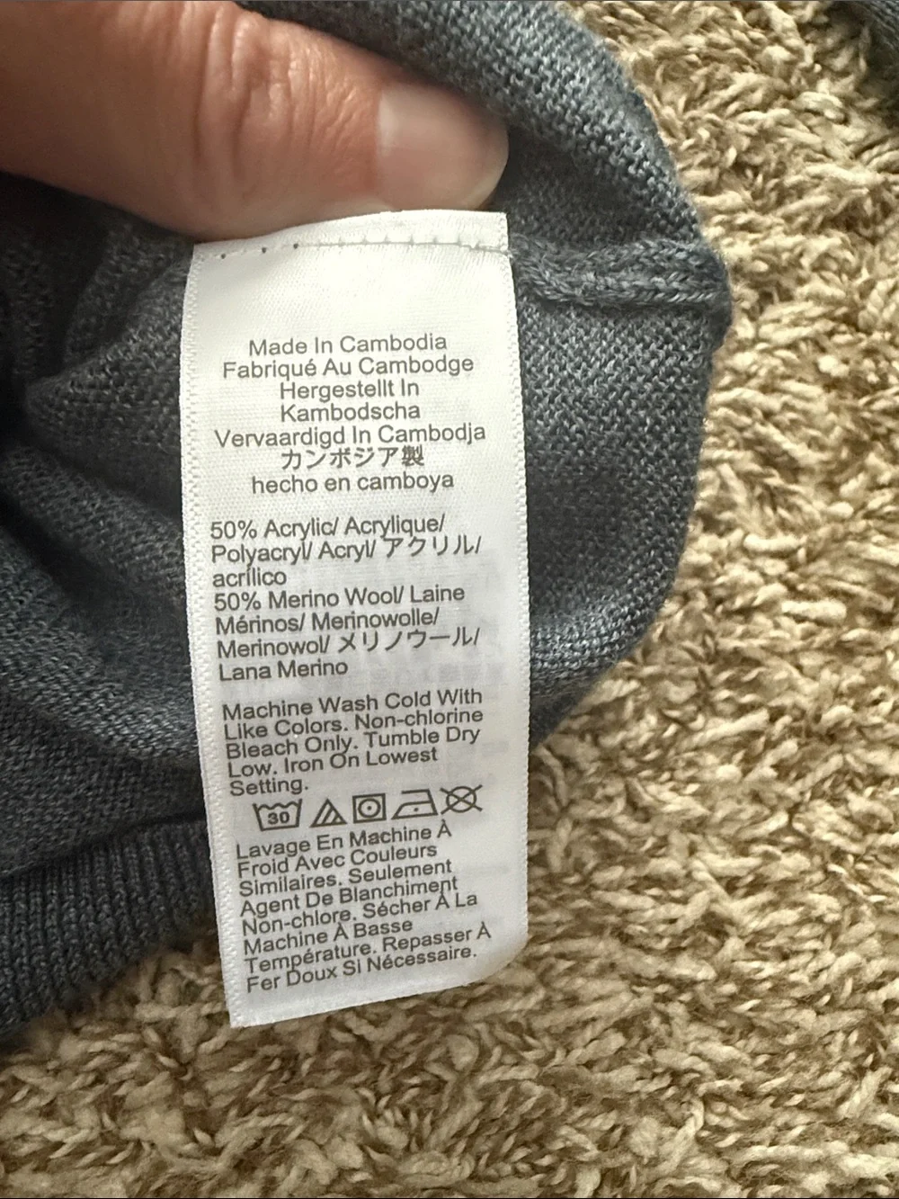 J. Crew Men’s Blue Crewneck Sweater